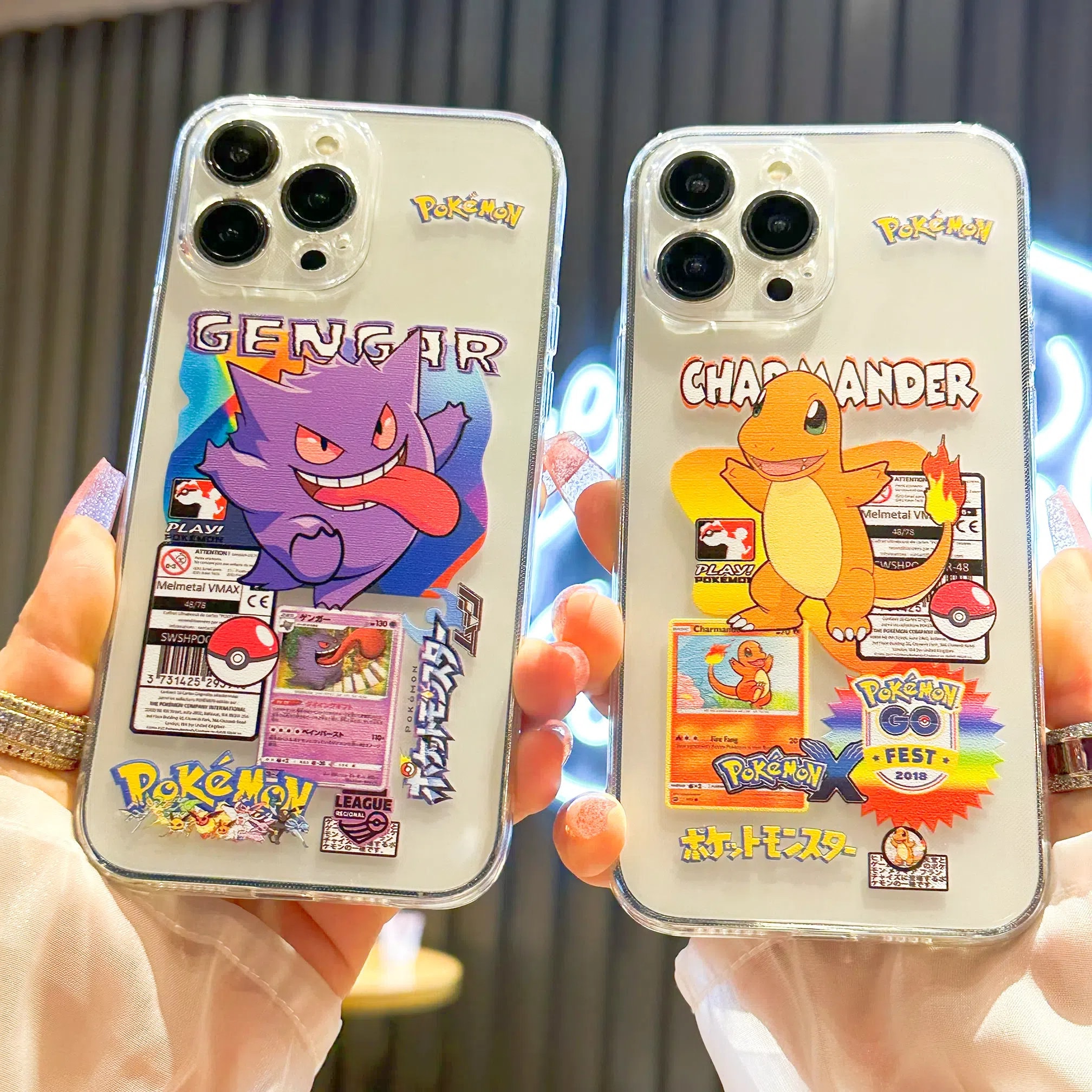 Cute Anime Clear Phone Case for iPhone 15 14 13 12 11 Pro Max XS X XR & Samsung S20 S21 FE S22 S23 Plus S24 Ultra Google Pixel 6 7 8 9 Pro