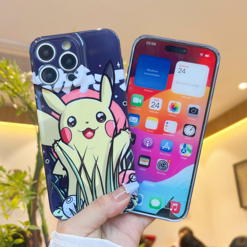 Sött anime-telefonskal för iPhone 17 16 15 14 13 12 Pro Max Samsung S25 S24 FE S21 S22 S23 Plus S26 Ultra Note20 Google Pixel 7 8 9 10-skal bild 2