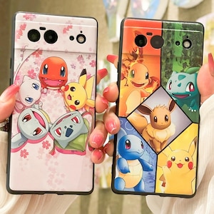 Leuke Anime Cartoon Telefoonhoesje voor Google Pixel 6 7 8 A 9 Pro XL iPhone 15 14 13 12 11 Pro Max Samsung S23 S21 S20 FE S22 Plus S24 Ultra A54