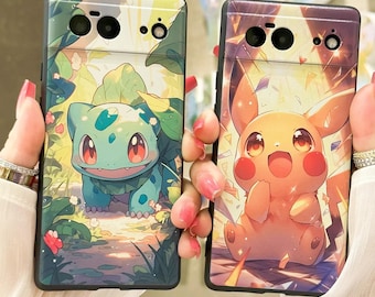 kawaii Anime Cartoon Phone Case for Google Pixel 7 8 9 10 Pro XL iPhone 17 16 15 14 13 12 Pro Max Samsung S25 S24 FE S22 S23 Plus S26 Ultra