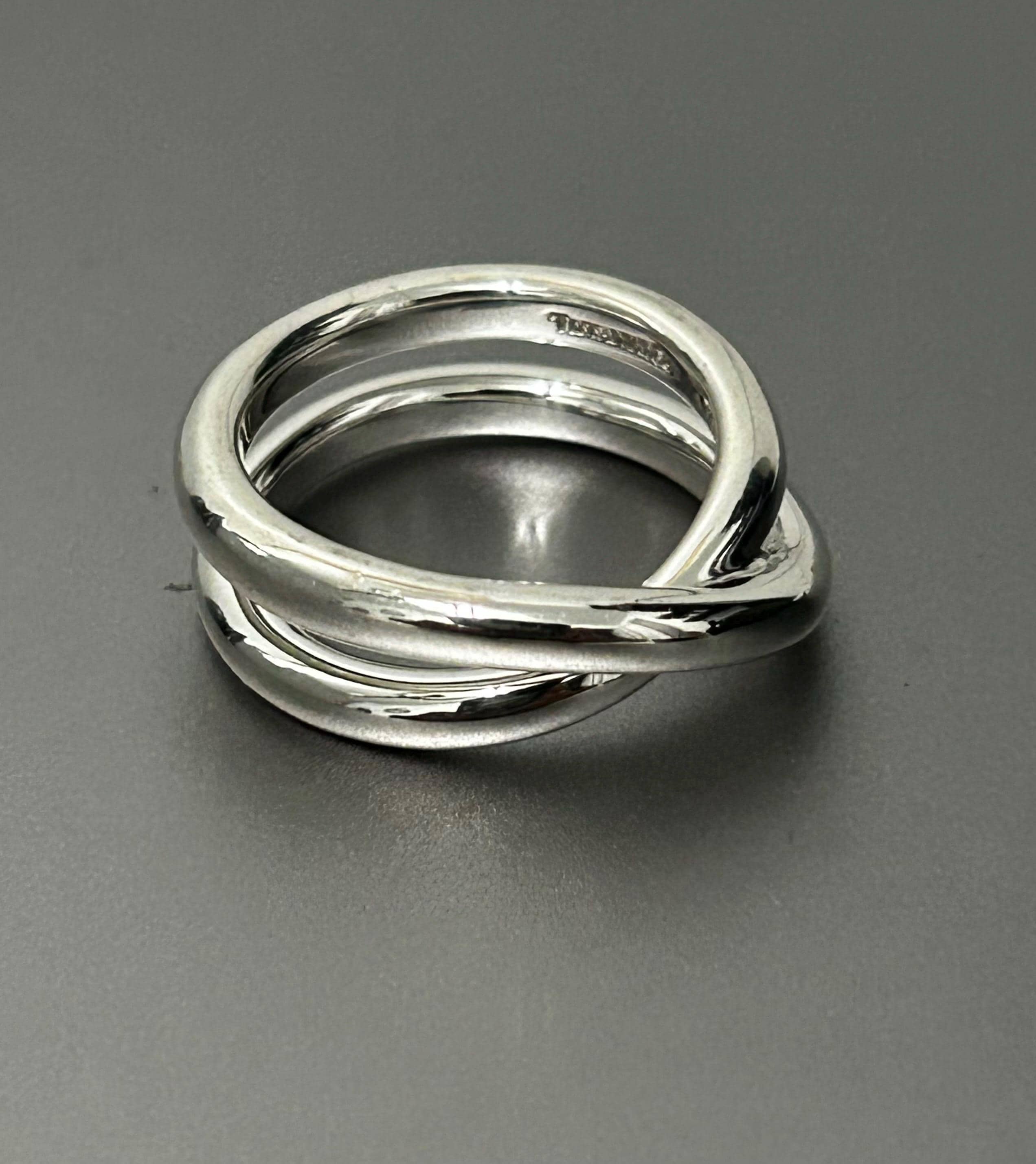 【本物】ティファニー TIFFANY&Co. 結婚指輪 リング シルバー系 箱付 Tiffany&co silver ring - Etsy 日本