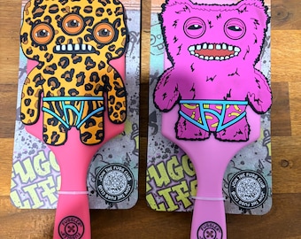 2 x Fuggler-Haarbürstenpaket - Rosa und Leopard
