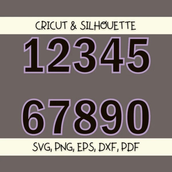 Numbers 0-9 SVG | Birthday Caketopper SVG | png, pdf, eps, dxf, svg | Immediate File Download