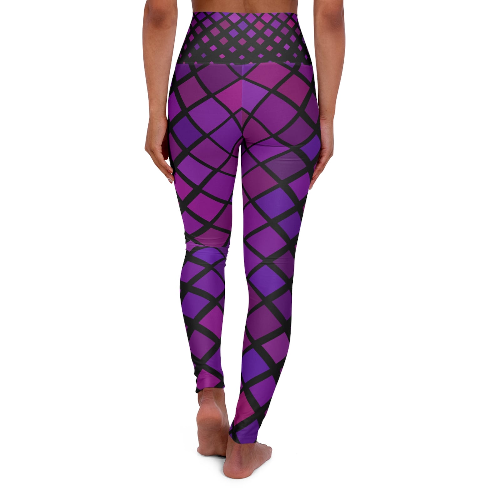 Shrinking Diamonds High Waisted Yoga Leggings AOP Etsy