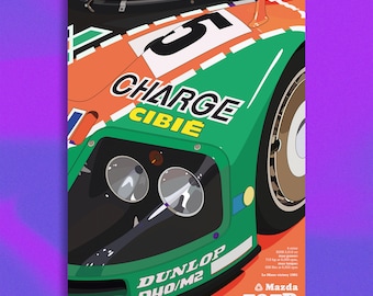 Mazda 787B Group C Le Mans race car Motorsport | Office Poster