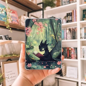 Printable Kindle Insert | Fantasy Kindle Insert | Reading Dragon | Kindle Paperwhite | Kindle Basic | Kindle Decor | Digital Download