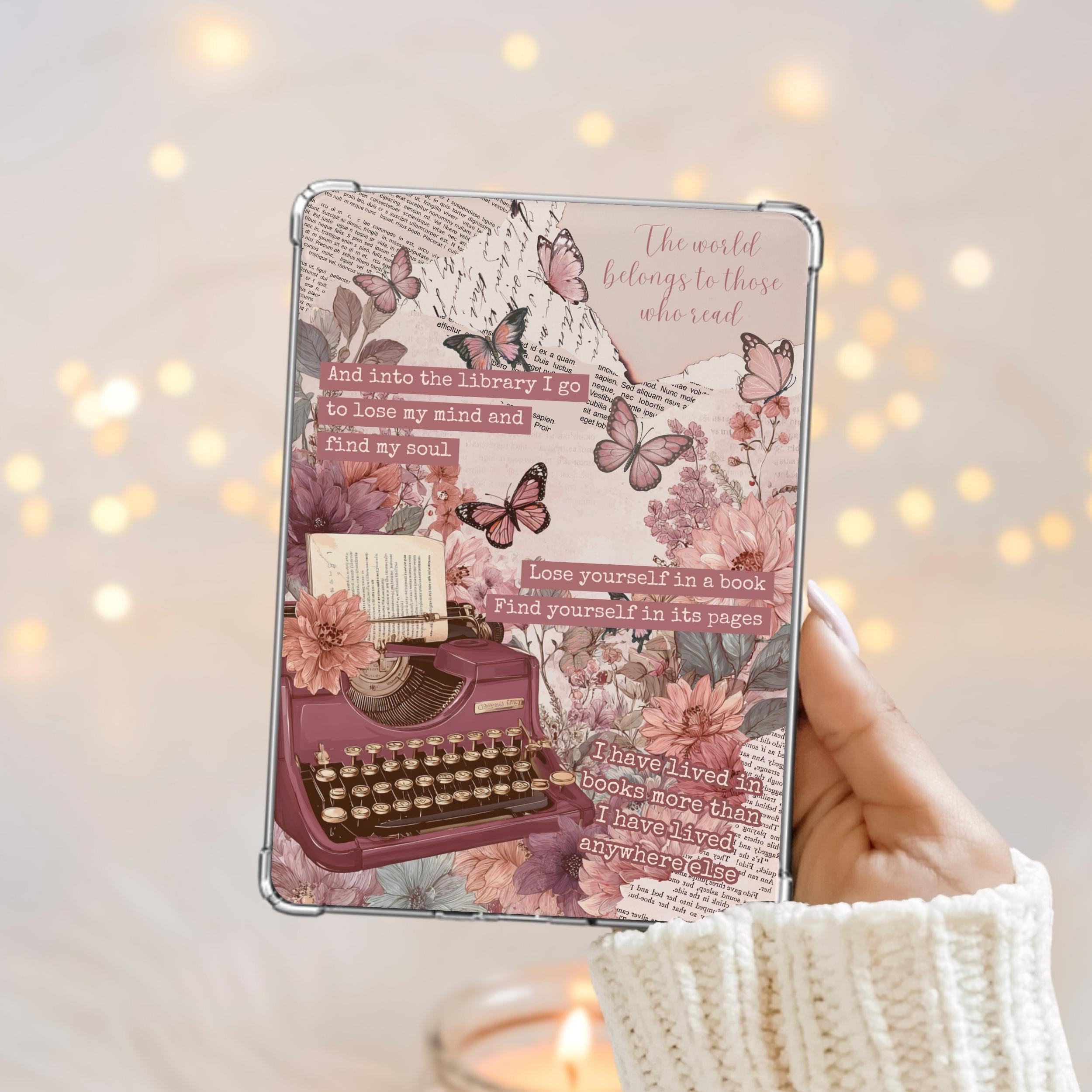 Printable Kindle Insert for Clear Case: Burgundy Vintage - Kindle ...