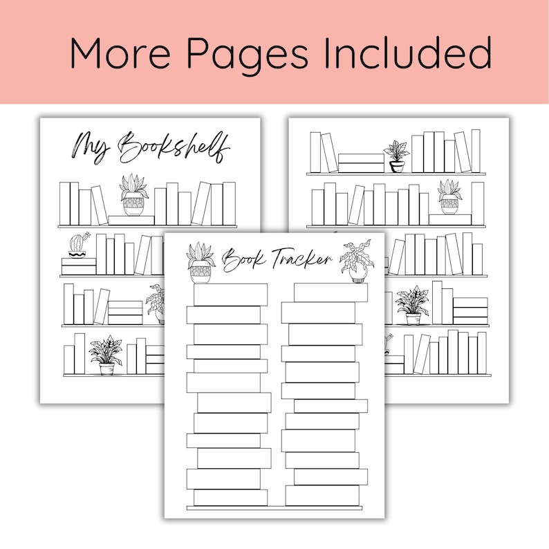Bookshelf Tracker | Printable Bookshelf | Reading Log | Reading Tracker ...