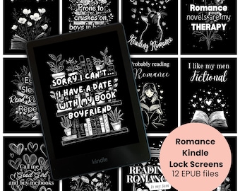 Pantalla de bloqueo de Kindle / Protector de pantalla de Kindle / Accesorios de Kindle / Kindle Paperwhite / Pantalla de bloqueo romántica / Fondo de pantalla de Kindle / Novio del libro