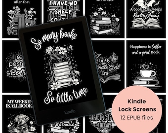 Pantalla de bloqueo de Kindle / Protector de pantalla de Kindle / Accesorios de Kindle / Kindle Paperwhite / Fondo de pantalla de Kindle / Accesorio para libros