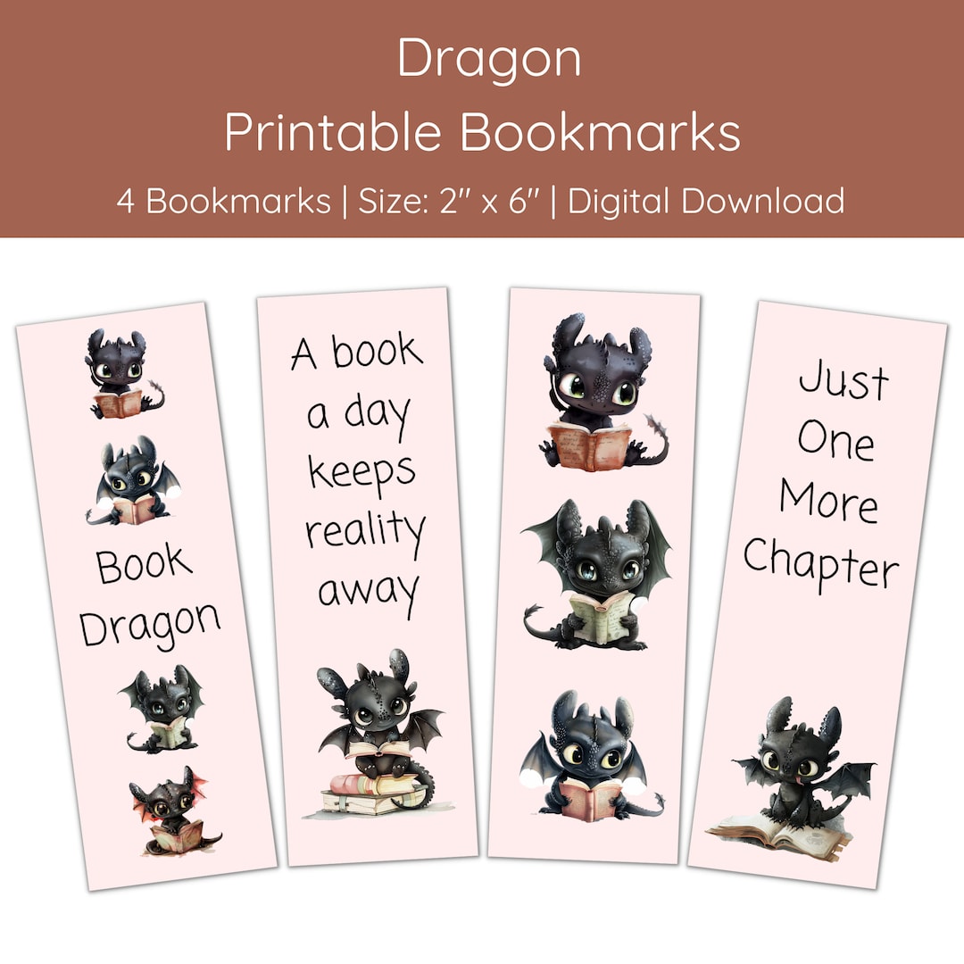 Dragon Bookmark Printable Bookmark Reading Quotes Reading Dragon Dragon Bookmark Printable Bookmark Reading Quotes Reading Dragon