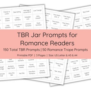 Avisos para tarros de lectura / Lectores de novelas románticas / Tarjetas de lectura / Libros de novelas románticas imprimibles / Desafío de lectura / Avisos de lectura / Libros de novelas románticas imprimibles / Merchandising de libros románticos