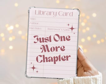 Wkładka do Kindle'a do druku: Karta biblioteczna One More Chapter – dla Paperwhite, Basic, Colorsoft, Oasis + Scribe (plik do pobrania w wersji cyfrowej / PDF)
