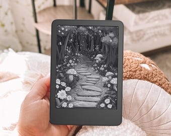 Enchanted Forest Kindle Lock Screen | Full Screen Kindle Screensaver | Kindle Paperwhite | Kindle Wallpaper | Bookish Accessory