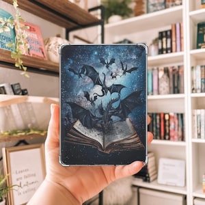 Printable Kindle Insert | Fantasy Kindle Insert | Black Dragons | Kindle Paperwhite | Kindle Basic | Kindle Decor | Digital Download
