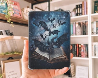 Printable Kindle Insert | Fantasy Kindle Insert | Black Dragons | Kindle Paperwhite | Kindle Basic | Kindle Decor | Digital Download
