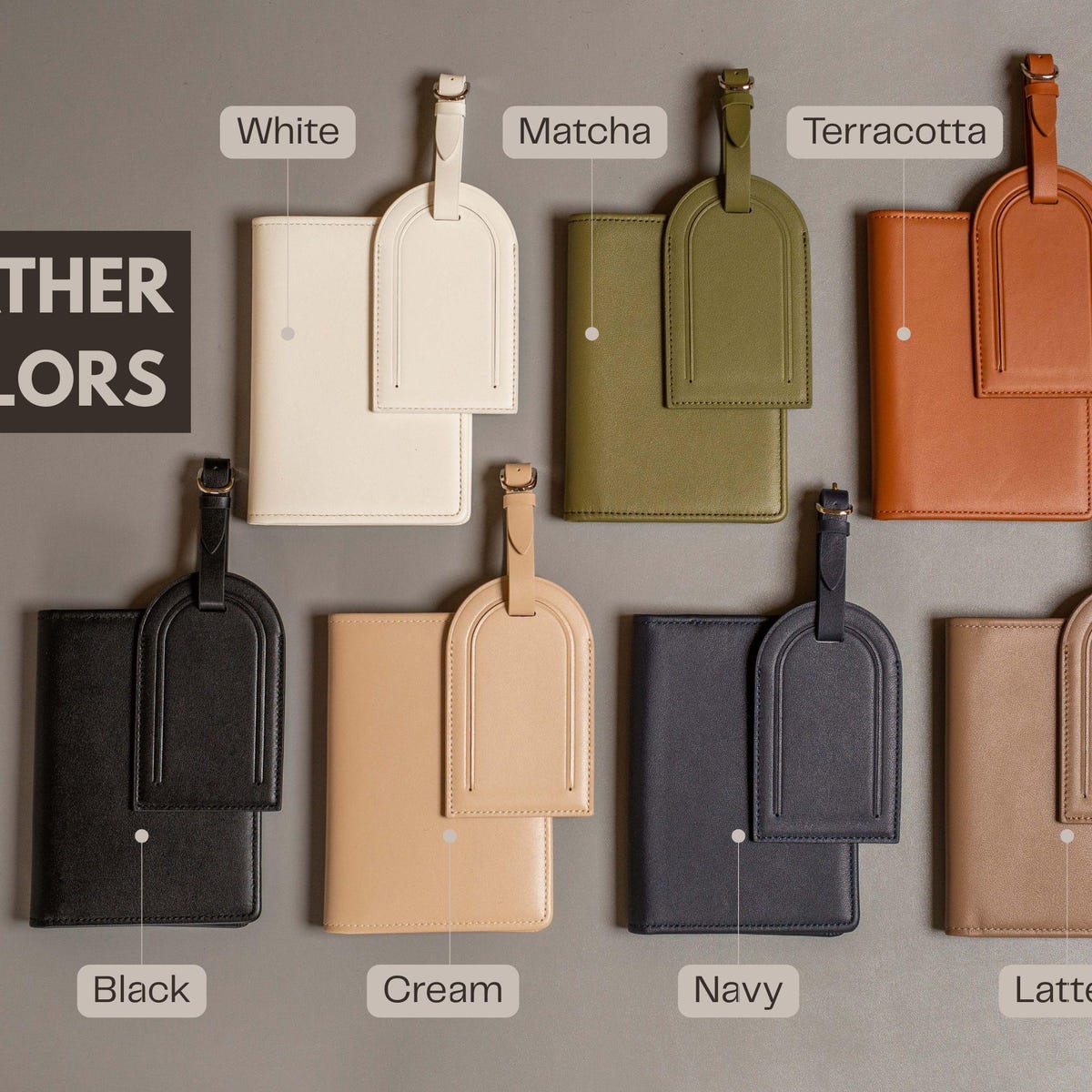 Embossed Leather Passport Holder & Embossed Luggage Tag (set) - Etsy