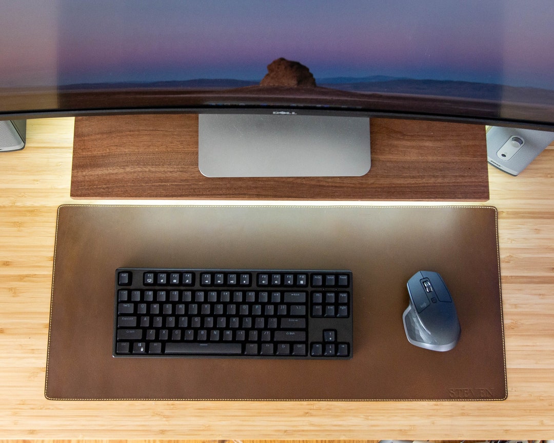 Long Leather Desk Mat