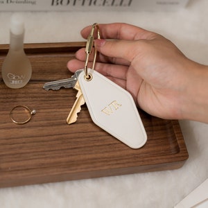 Embossed Diamond Leather Keychains (small Initials) - Personalized ...