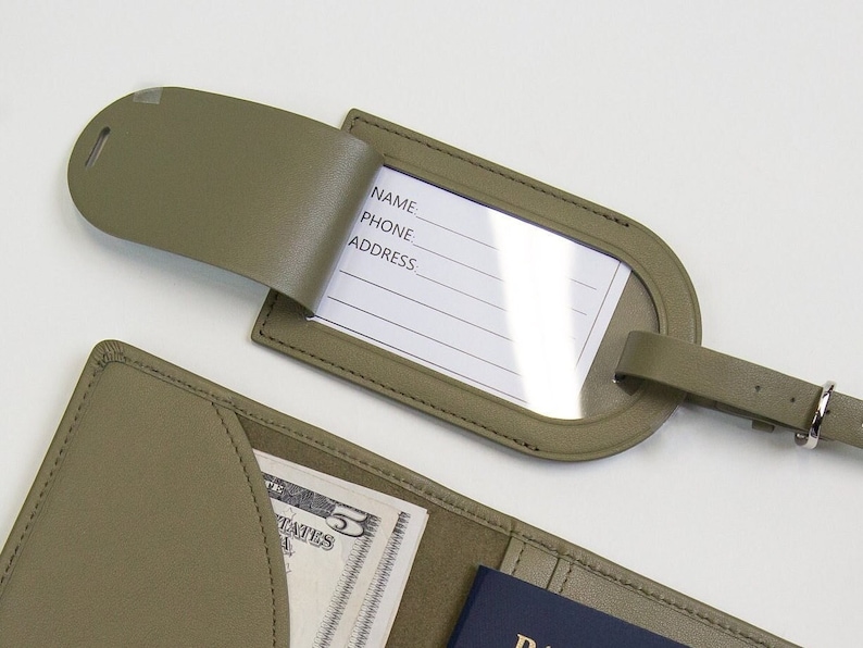 Personalized Leather Luggage Tag - UV Printed Initials, Personalized Travel Accessory, Custom Bag Identifier, Graduation Gift, Weding Favor image 5