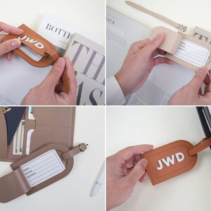 Personalized Leather Luggage Tag - UV Printed Initials, Personalized Travel Accessory, Custom Bag Identifier, Graduation Gift, Weding Favor image 6