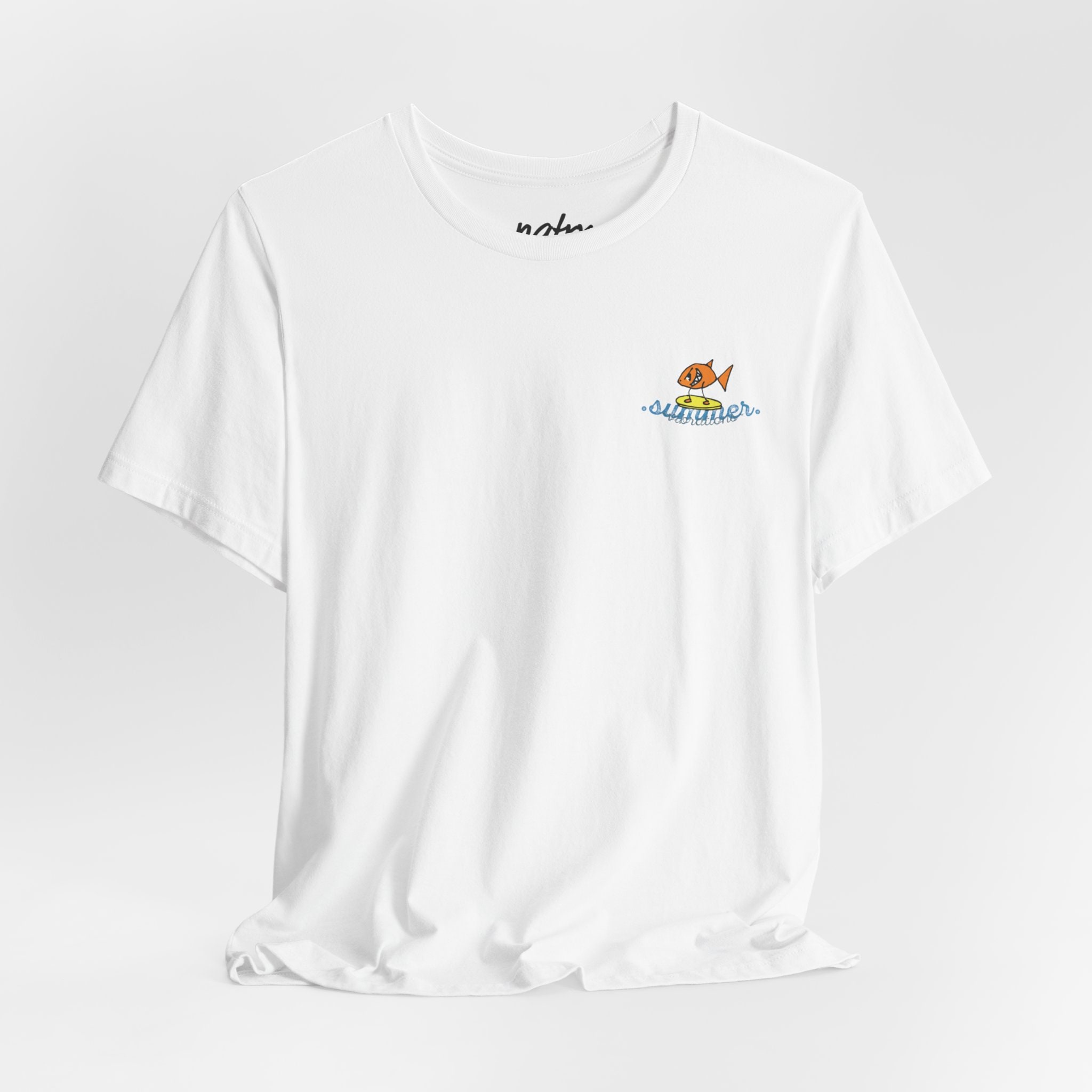 Fun fish beach print t-shirt