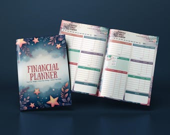 Financial  Tracker Budget Planner Spending Tracker Canva Editable Template A5 Size
