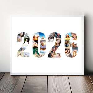 2026 Year in Review Photo Collage Gift Canva Template
