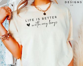 Trendy Boy Mom Shirt, Cute Mama Shirt, Mom gifts, Gift for wife, Gift for Mothers, Comfort Colors Womens Shirt, Cute Summer Mom Shirt