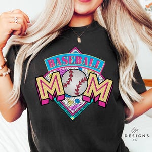 Trendy Baseball Mom Shirt, Baseball Tee, Baseball Mom Tee, Retro Baseball Shirt, Retro Baseball Shirt, Baseball Shirt for Women