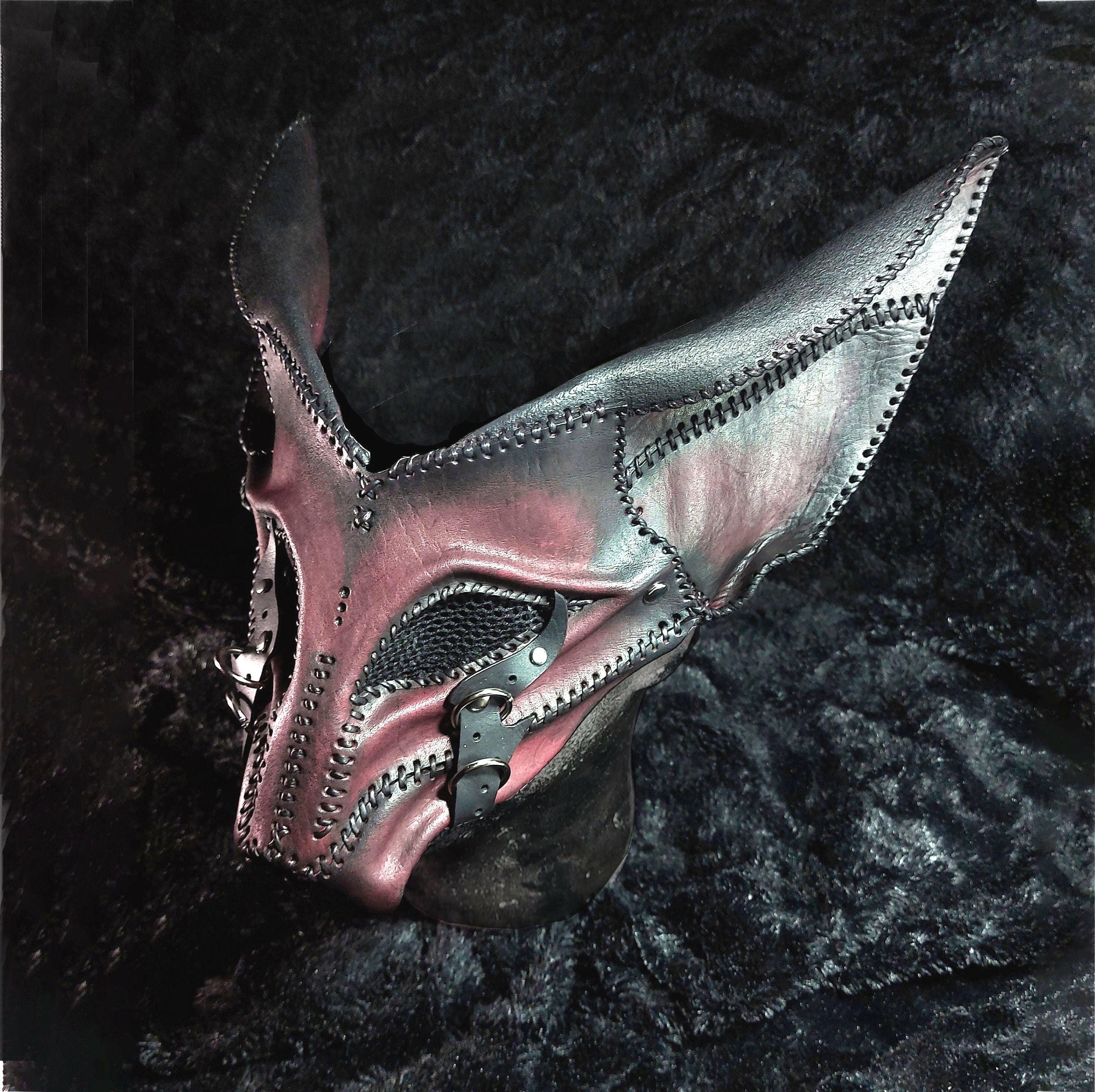 Handcrafted Leather Fox Mask, Fox Costume, Steampunk, LARP