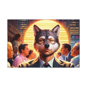 Wolf of Wall Street #33 - A Canvas Wall Art, Digital Design