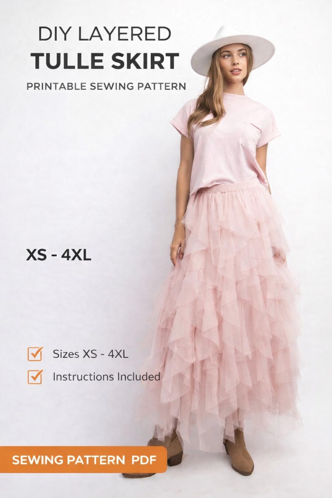 Layered Tulle Skirt PDF Pattern | Tiered Midi Tulle Skirt Sewing Pattern | Women Ballet Tulle Skirt | Instant Download - Etsy Layered Tulle Skirt PDF Pattern | Tiered Midi Tulle Skirt Sewing Pattern | Women Ballet Tulle Skirt | Instant Download - Etsy