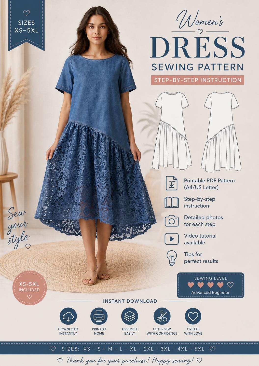 Asymmetrical Denim Dress - Etsy Asymmetrical Denim Dress - Etsy