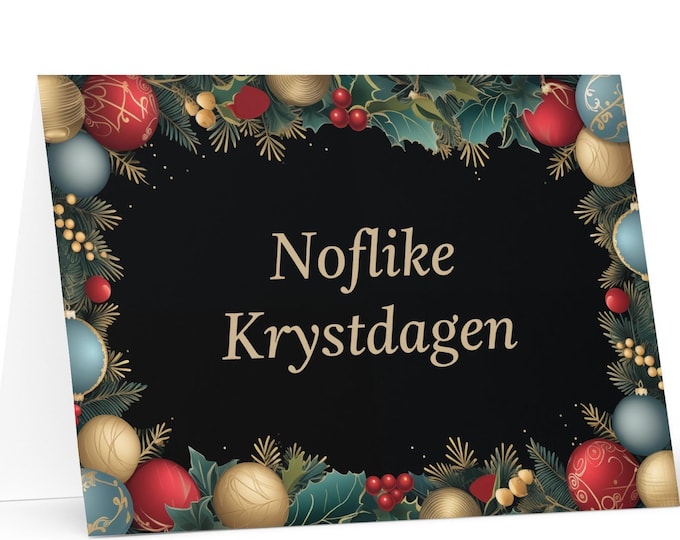 Frisian Christmas card - Frysk Fries Holiday Greeting Tree Celebration Gift Merry Festive Heritage Nativity Bethlehem Christian Catholic