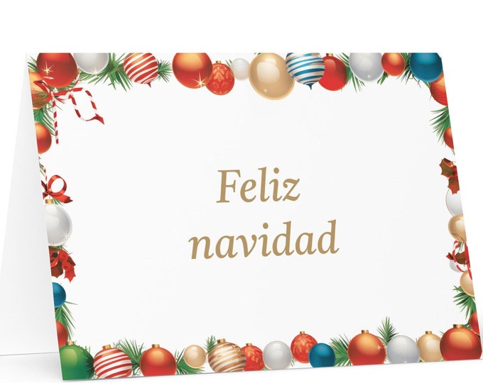 Spanish Christmas card - Spain Holiday Greeting Tree Celebration Gift Merry Festive Heritage Nativity Bethlehem Christian Catholic