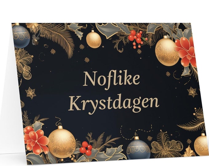 Frisian Christmas card - Frysk Fries Holiday Greeting Tree Celebration Gift Merry Festive Heritage Nativity Bethlehem Christian Catholic