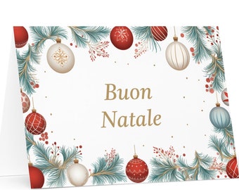 Italian Christmas card - Italy Holiday Greeting Tree Celebration Gift Merry Festive Heritage Nativity Bethlehem Christian Catholic