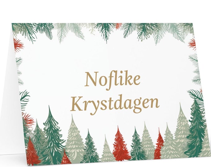 Frisian Christmas card - Frysk Fries Holiday Greeting Tree Celebration Gift Merry Festive Heritage Nativity Bethlehem Christian Catholic