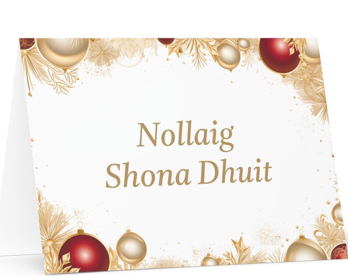 Irish Christmas card - Ireland Holiday Greeting Tree Celebration Gift Merry Festive Heritage Nativity Bethlehem Christian Catholic