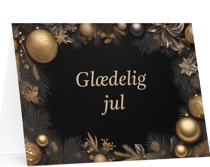 Danish Christmas card - Denmark Holiday Greeting Tree Celebration Gift Merry Festive Heritage Nativity Bethlehem Christian Catholic Orthodox