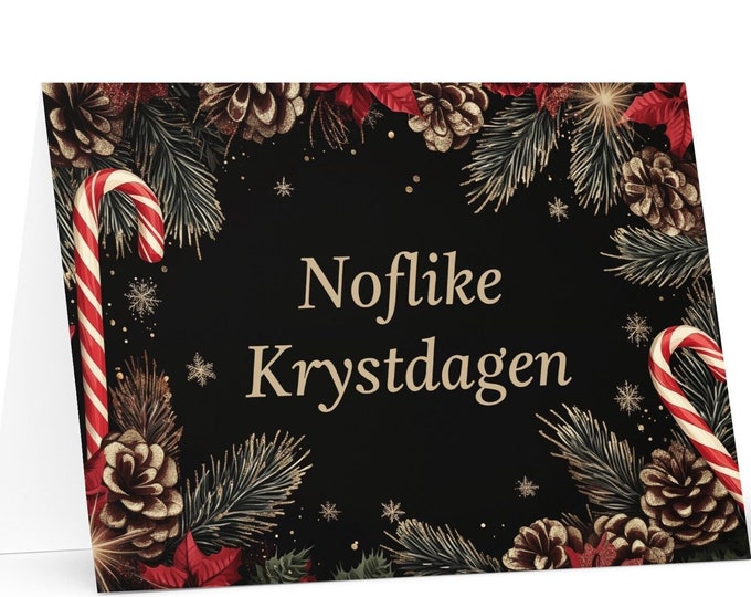 Frisian Christmas card - Frysk Fries Holiday Greeting Tree Celebration Gift Merry Festive Heritage Nativity Bethlehem Christian Catholic