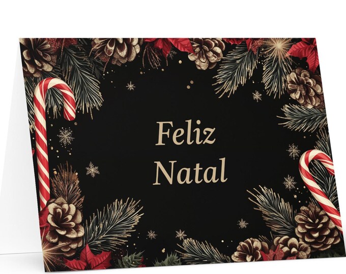 Portugese Christmas card - Portugal Holiday Greeting Tree Celebration Gift Merry Festive Heritage Nativity Bethlehem Christian Catholic