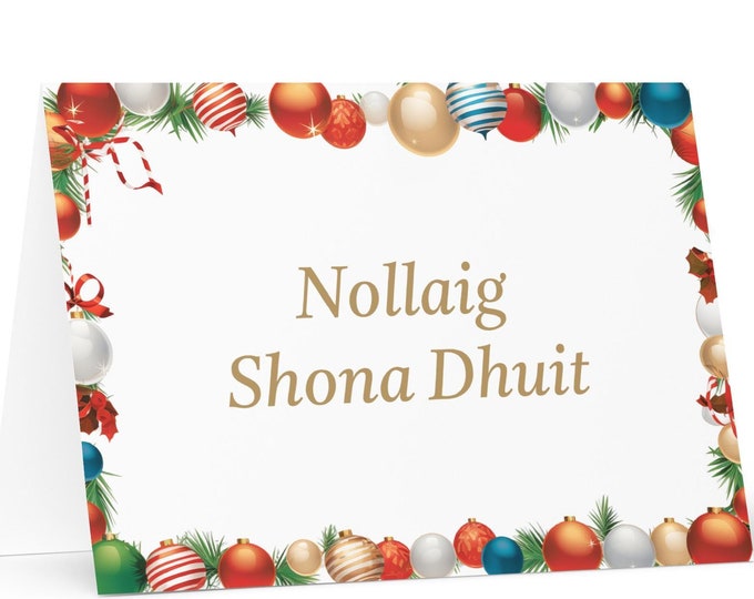 Irish Christmas card - Ireland Holiday Greeting Tree Celebration Gift Merry Festive Heritage Nativity Bethlehem Christian Catholic