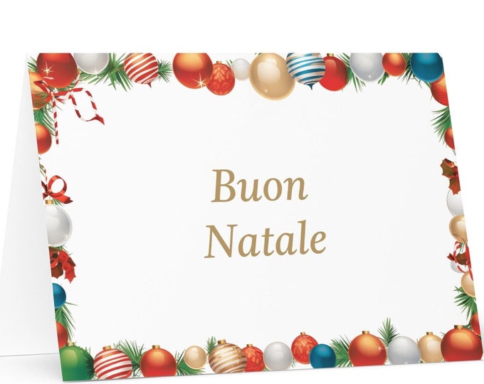 Italian Christmas card - Italy Holiday Greeting Tree Celebration Gift Merry Festive Heritage Nativity Bethlehem Christian Catholic