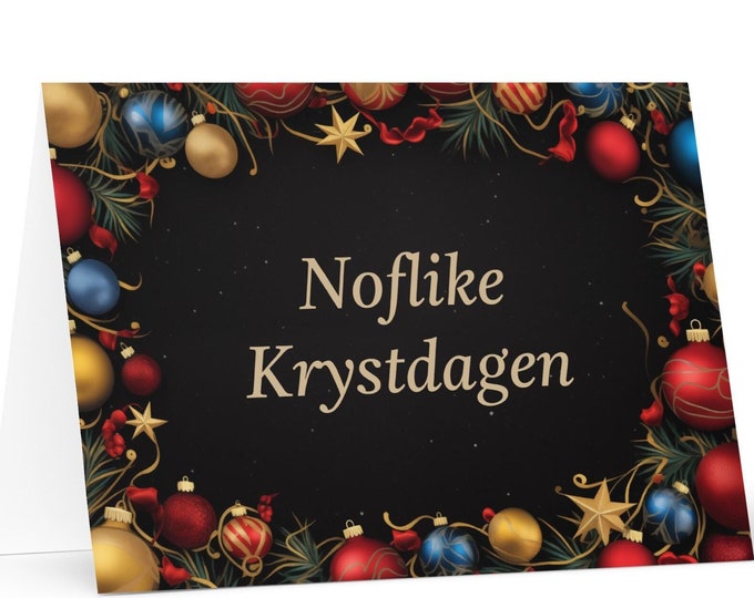 Frisian Christmas card - Frysk Fries Holiday Greeting Tree Celebration Gift Merry Festive Heritage Nativity Bethlehem Christian Catholic