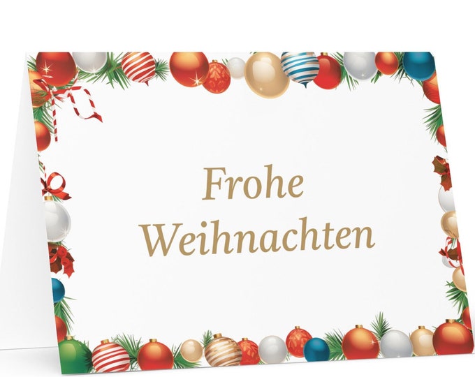 German Christmas card - Germany Holiday Greeting Tree Celebration Gift Merry Festive Heritage Nativity Bethlehem Christian Catholic