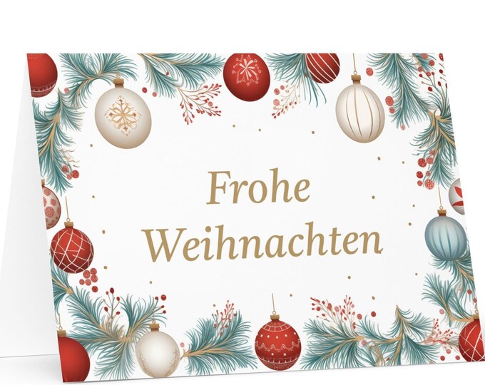 German Christmas card - Germany Holiday Greeting Tree Celebration Gift Merry Festive Heritage Nativity Bethlehem Christian Catholic