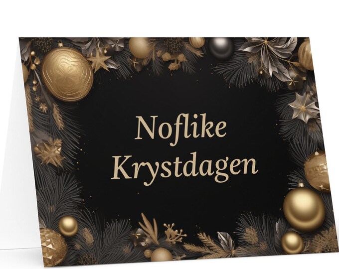 Frisian Christmas card - Frysk Fries Holiday Greeting Tree Celebration Gift Merry Festive Heritage Nativity Bethlehem Christian Catholic
