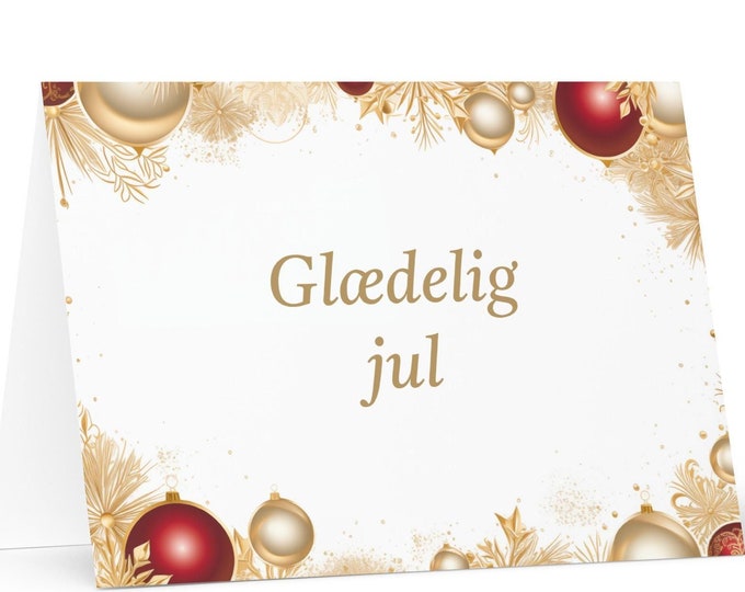 Danish Christmas card - Denmark Holiday Greeting Tree Celebration Gift Merry Festive Heritage Nativity Bethlehem Christian Catholic Orthodox